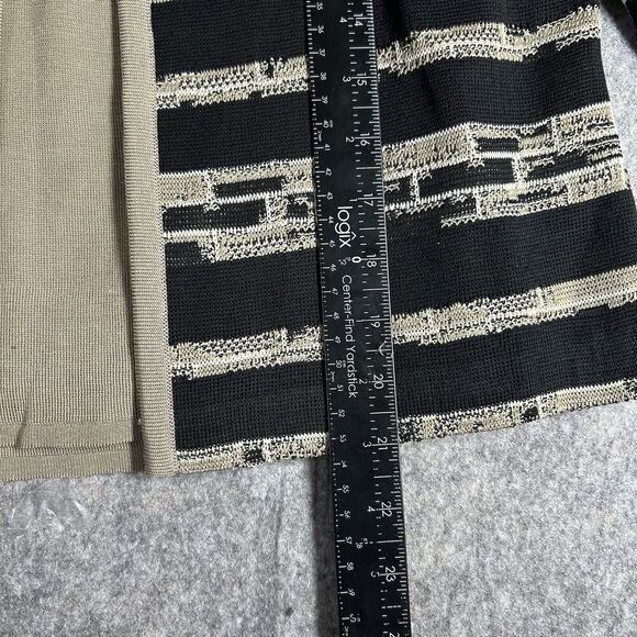 Ming Wang Sweater Womens XS Petite Cardigan Tank Neutral 3/4 Sleeve Career - Picture 4 of 9